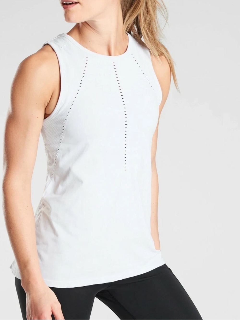 Athleta Foothill White Tank Top #211277 | L